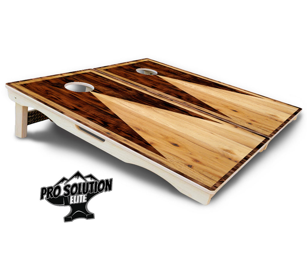 Wooden Triangle Cornhole Boards - Pro Solution Elite Series