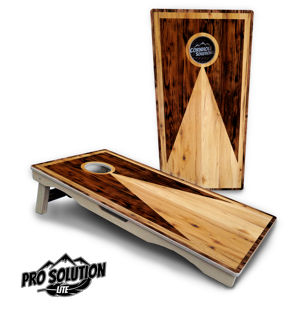 Wooden Triangle Cornhole Boards - Pro Solution Lite Series