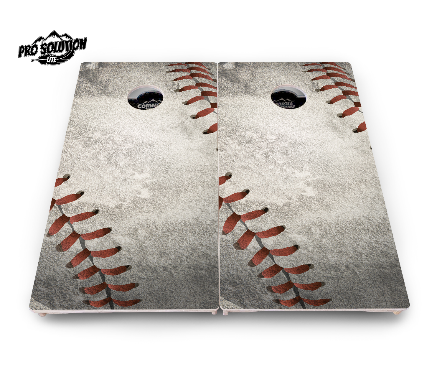 Worn Baseball Cornhole Boards - Pro Solution Lite Series