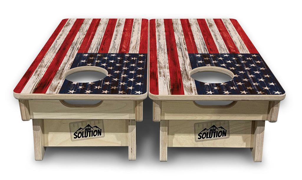 Antique Flag - Mini or Vacation Size Cornhole Boards