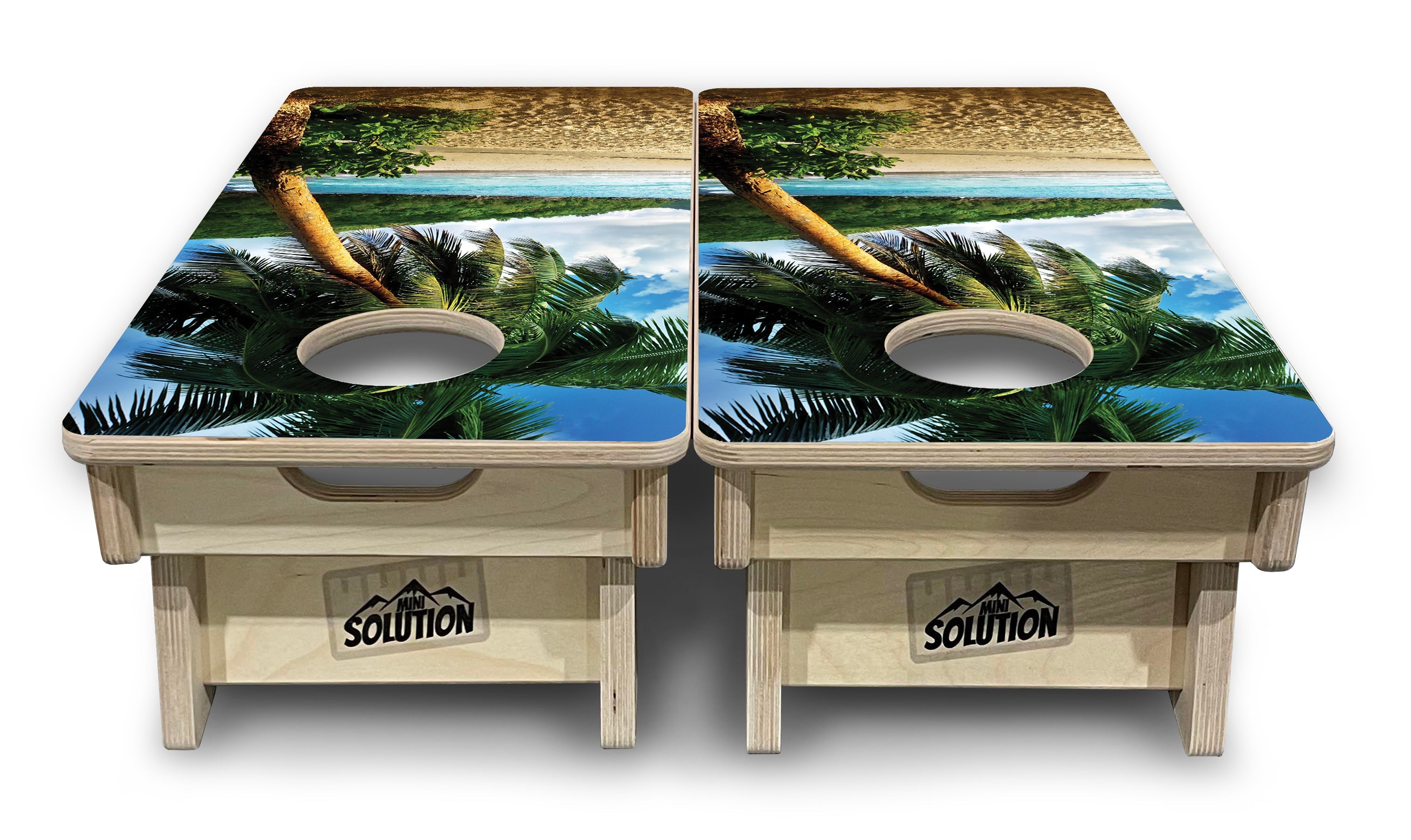 Beach Scene - Mini or Vacation Sized Cornhole Boards