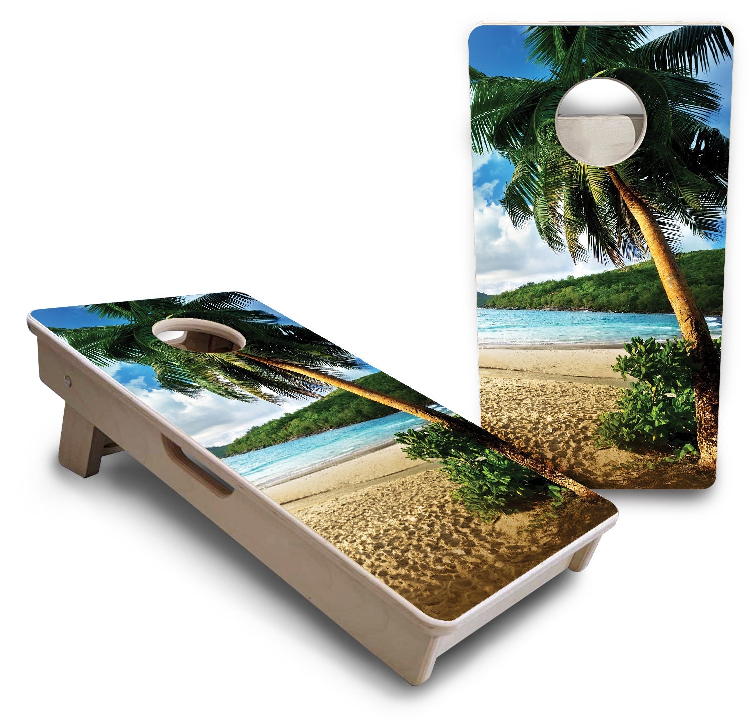 Beach Scene - Mini or Vacation Sized Cornhole Boards