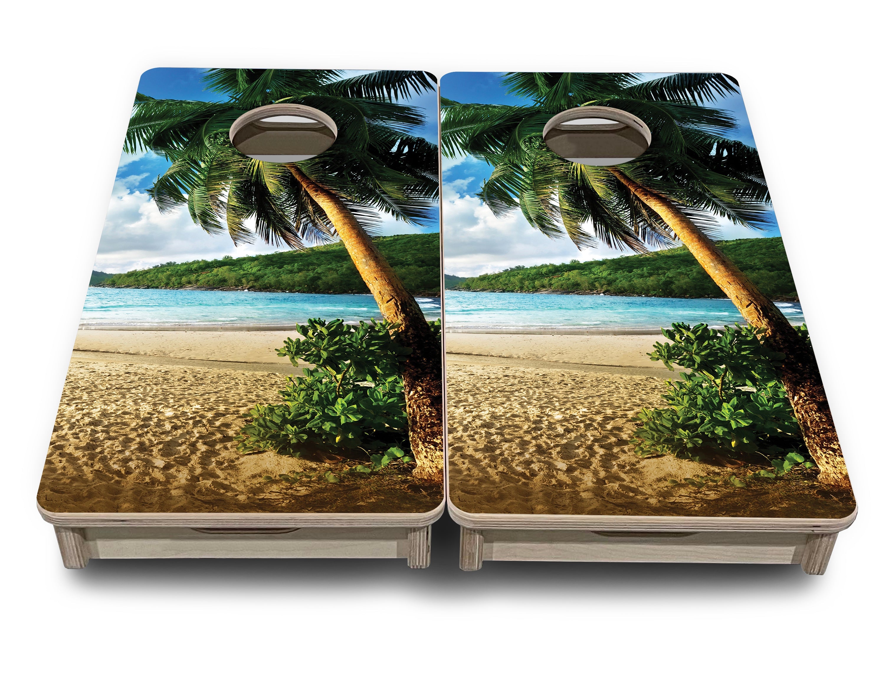 Beach Scene - Mini or Vacation Sized Cornhole Boards
