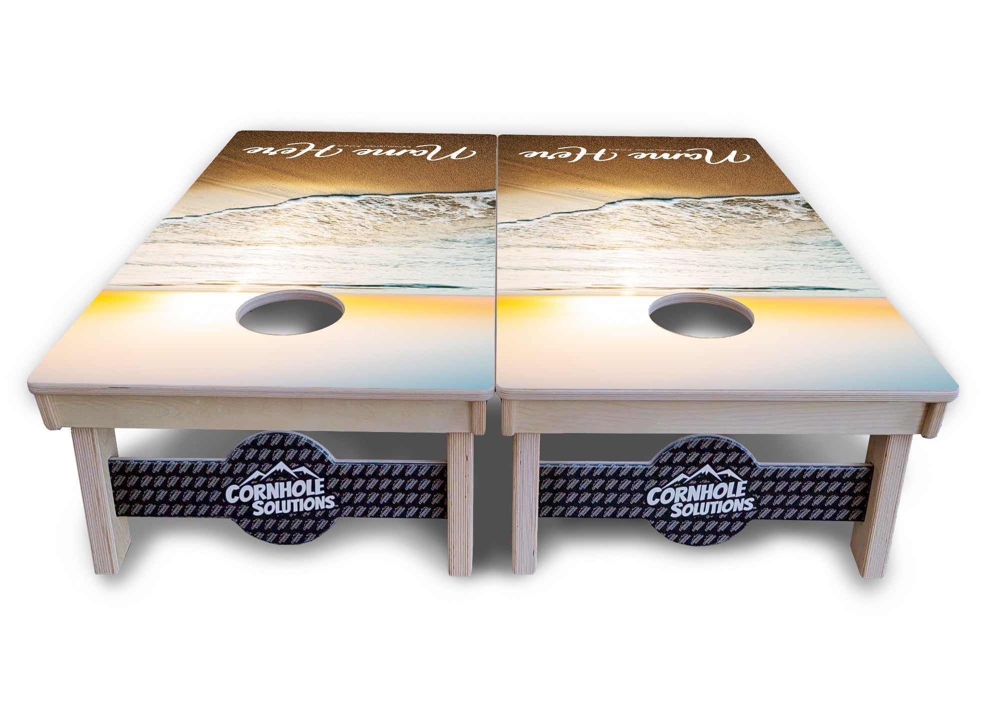 Beach Sunset Cornhole Boards - Professional Tournament Series