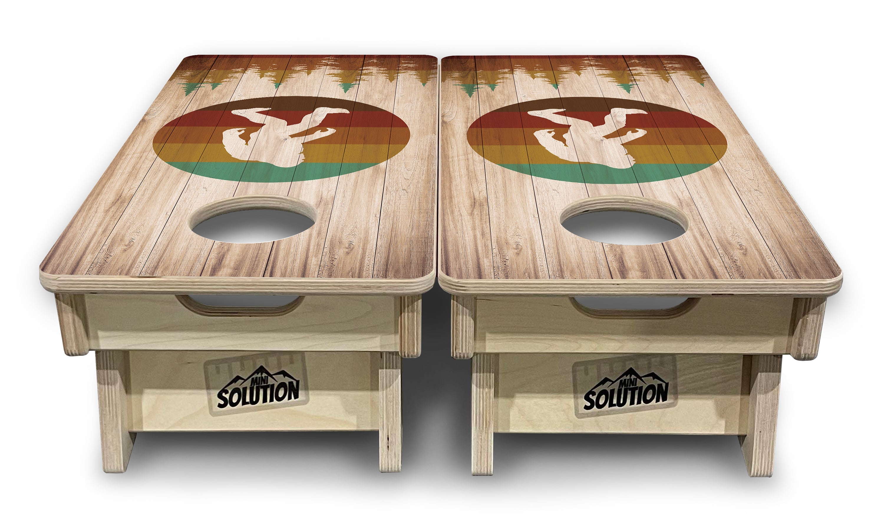 Bigfoot Circle - Mini or Vacation Size Cornhole Boards