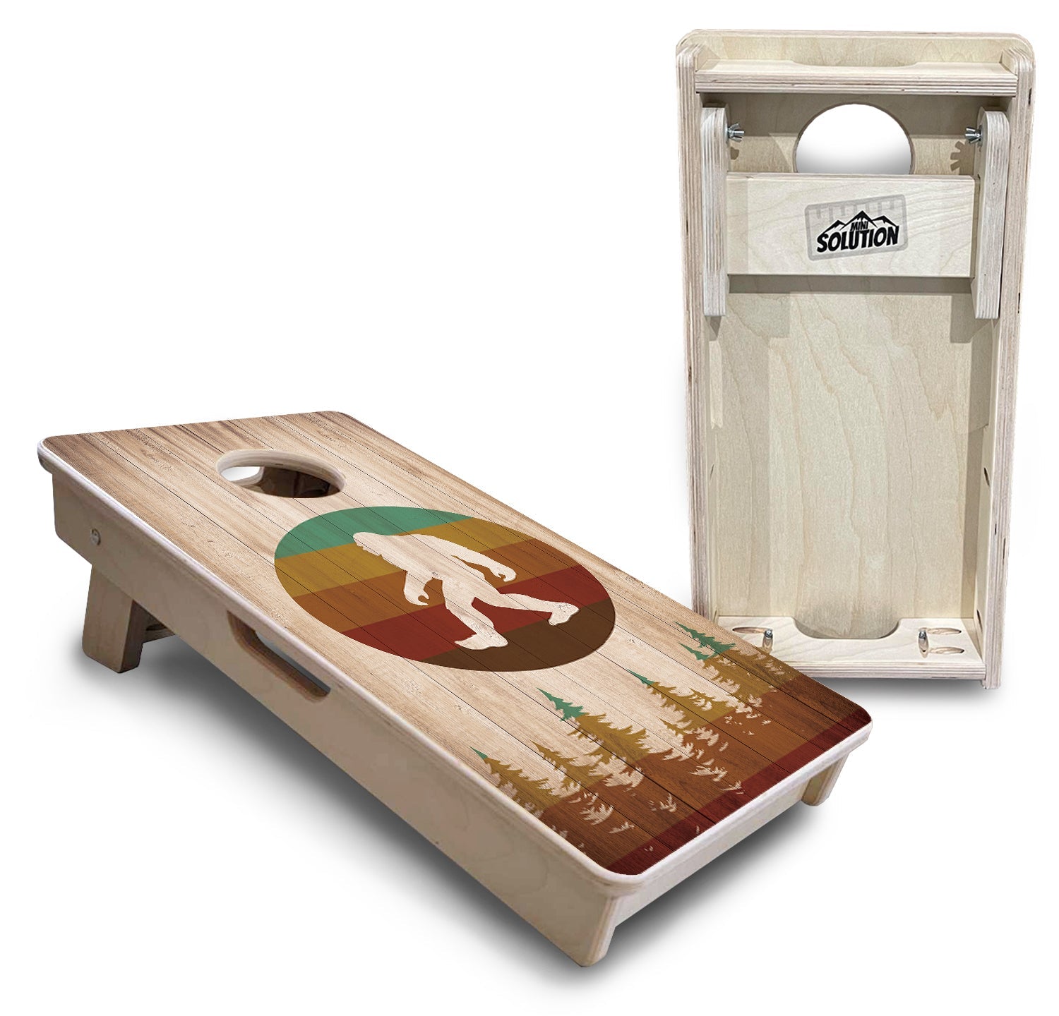 Bigfoot Circle - Mini or Vacation Size Cornhole Boards