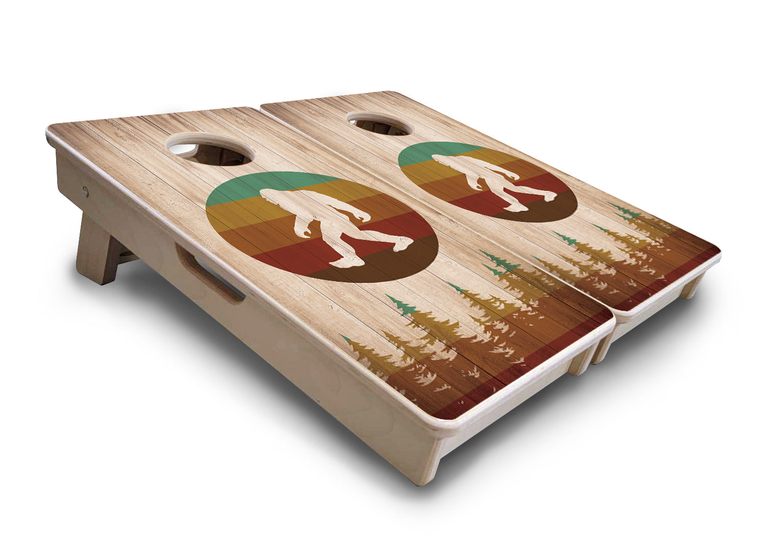 Bigfoot Circle - Mini or Vacation Size Cornhole Boards