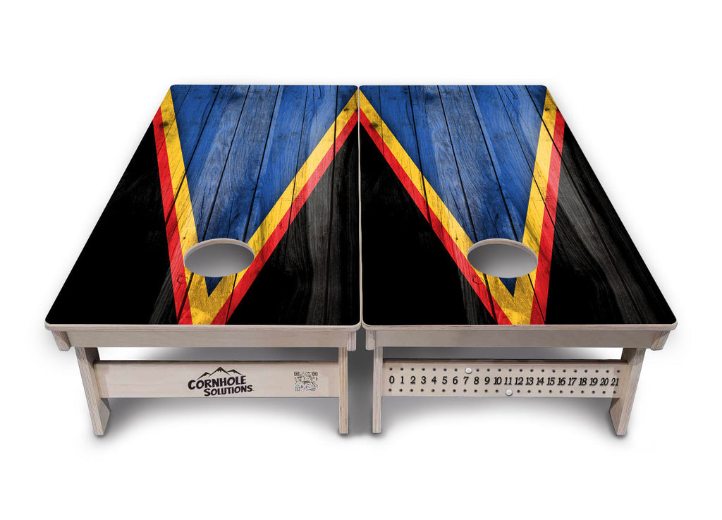 Team Color Triangle Cornhole Boards - Professional Tournament Series
