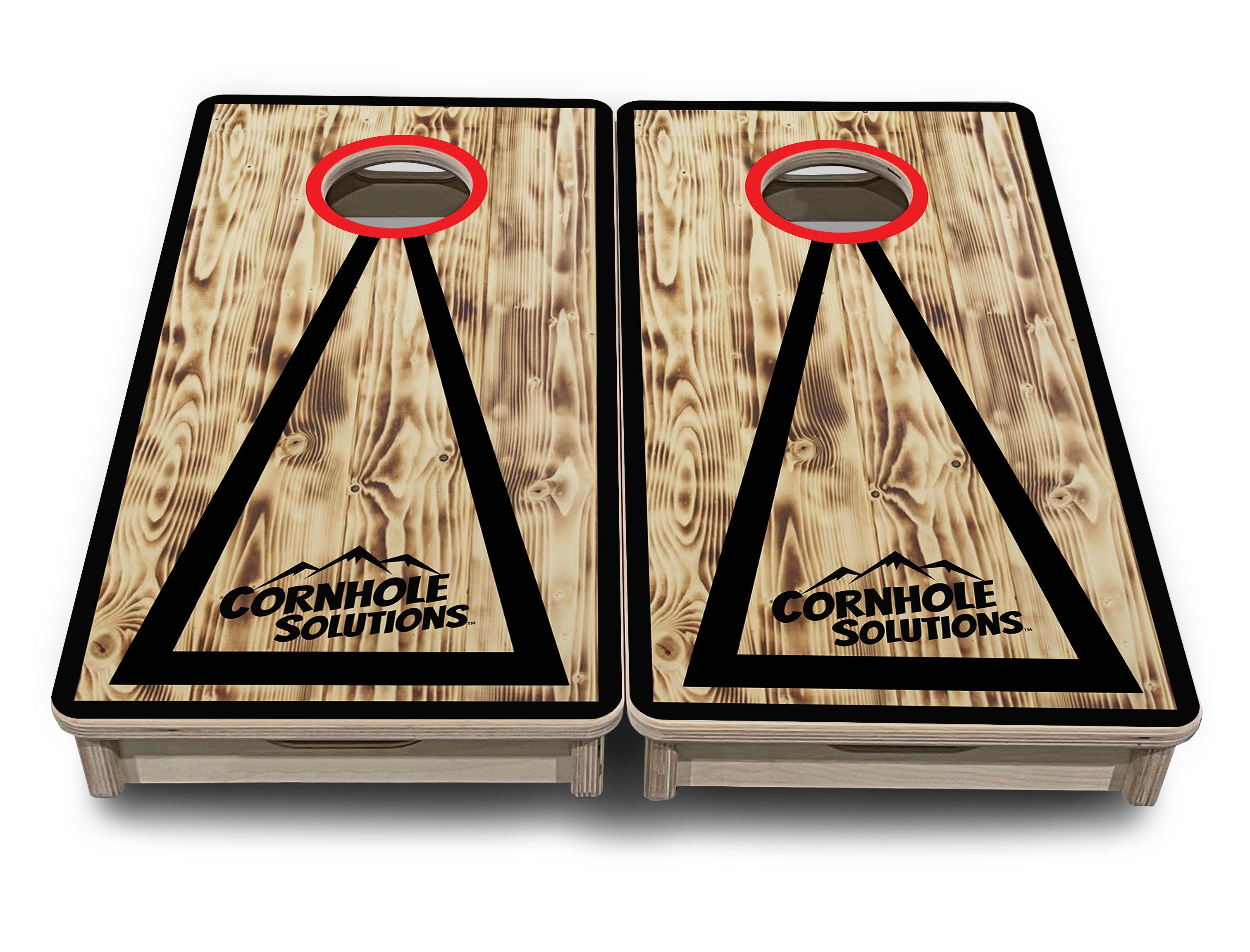Burnt Triangle - Mini or Vacation Size Cornhole Boards