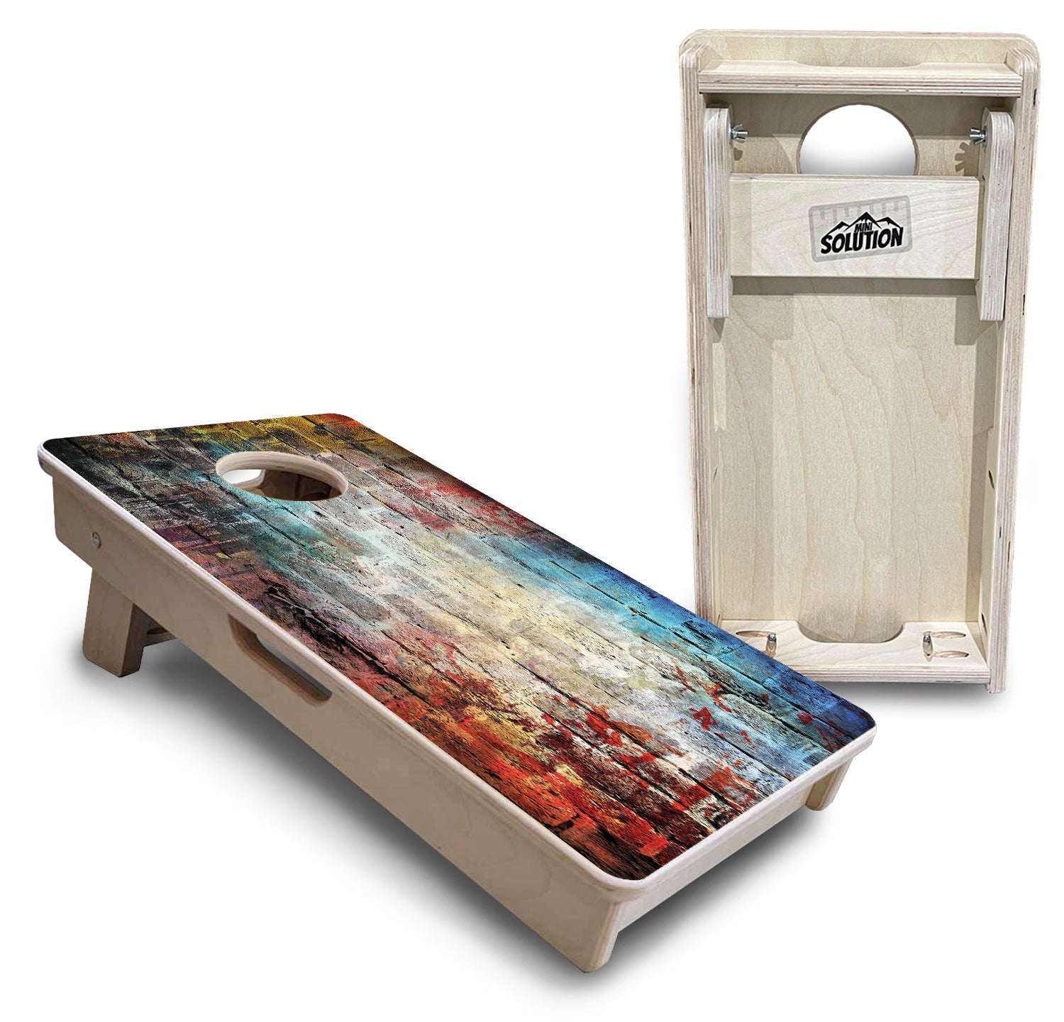 Colorful Brick - Mini or Vacation Size Cornhole Boards