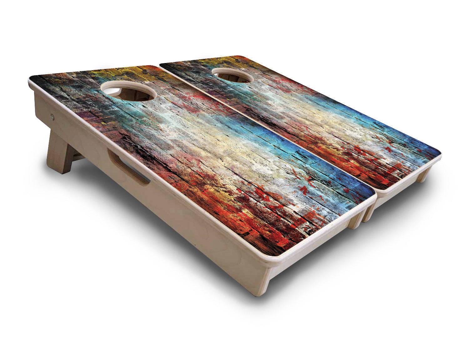 Colorful Brick - Mini or Vacation Size Cornhole Boards