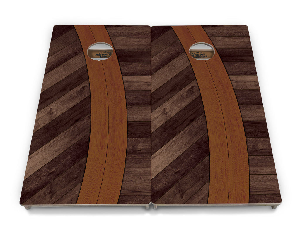 Curved Herringbone Cornhole Boards - Professional Tournament Series