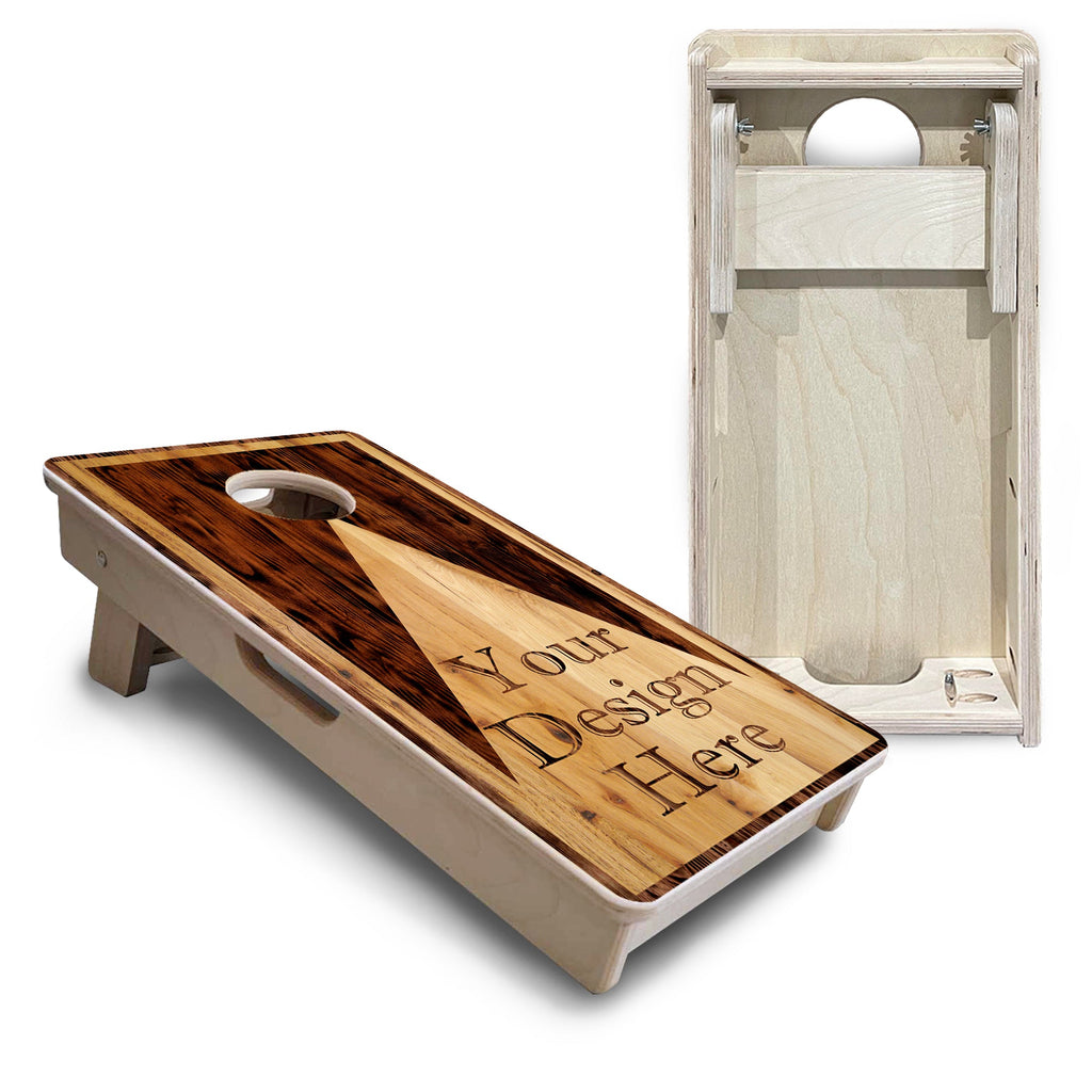 Custom Wooden Triangle - Mini or Vacation Size Cornhole Boards