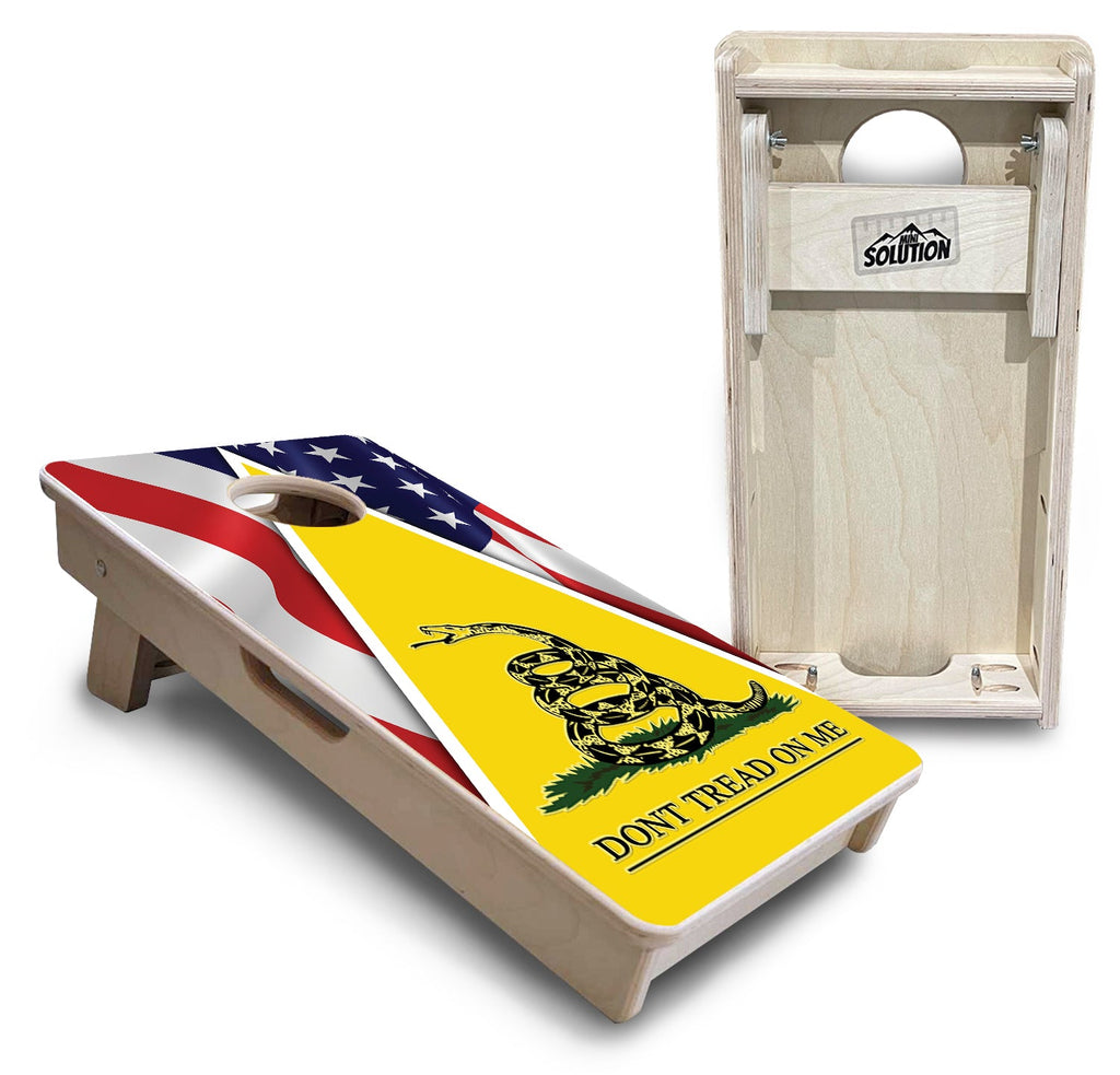 DTOM Yellow Triangle - Mini or Vacation Size Cornhole Boards