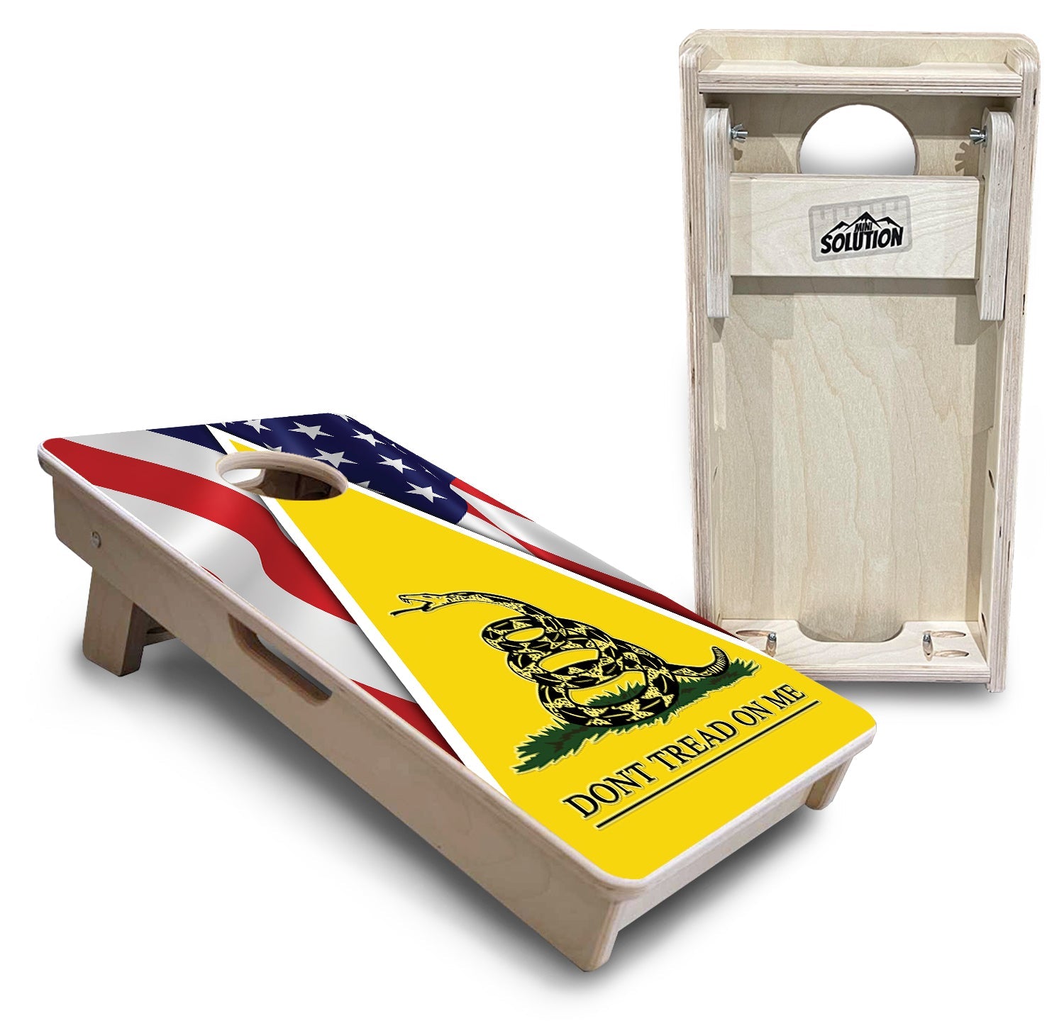 DTOM Yellow Triangle - Mini or Vacation Size Cornhole Boards