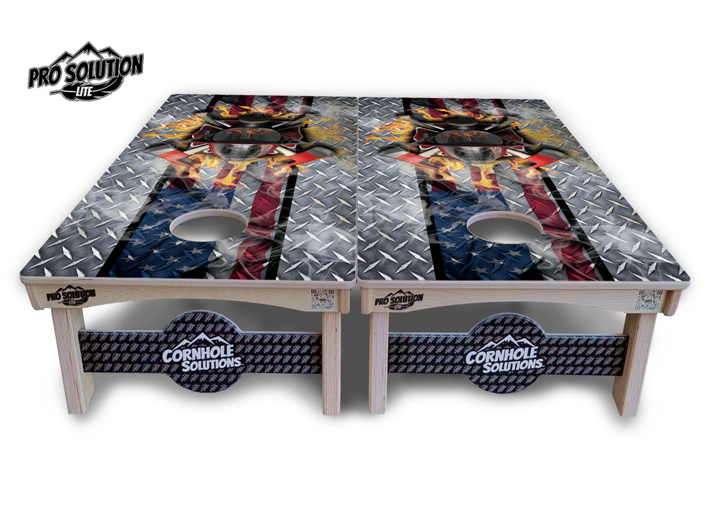 Fire Fighter Cornhole Boards - Pro Solution Lite Series
