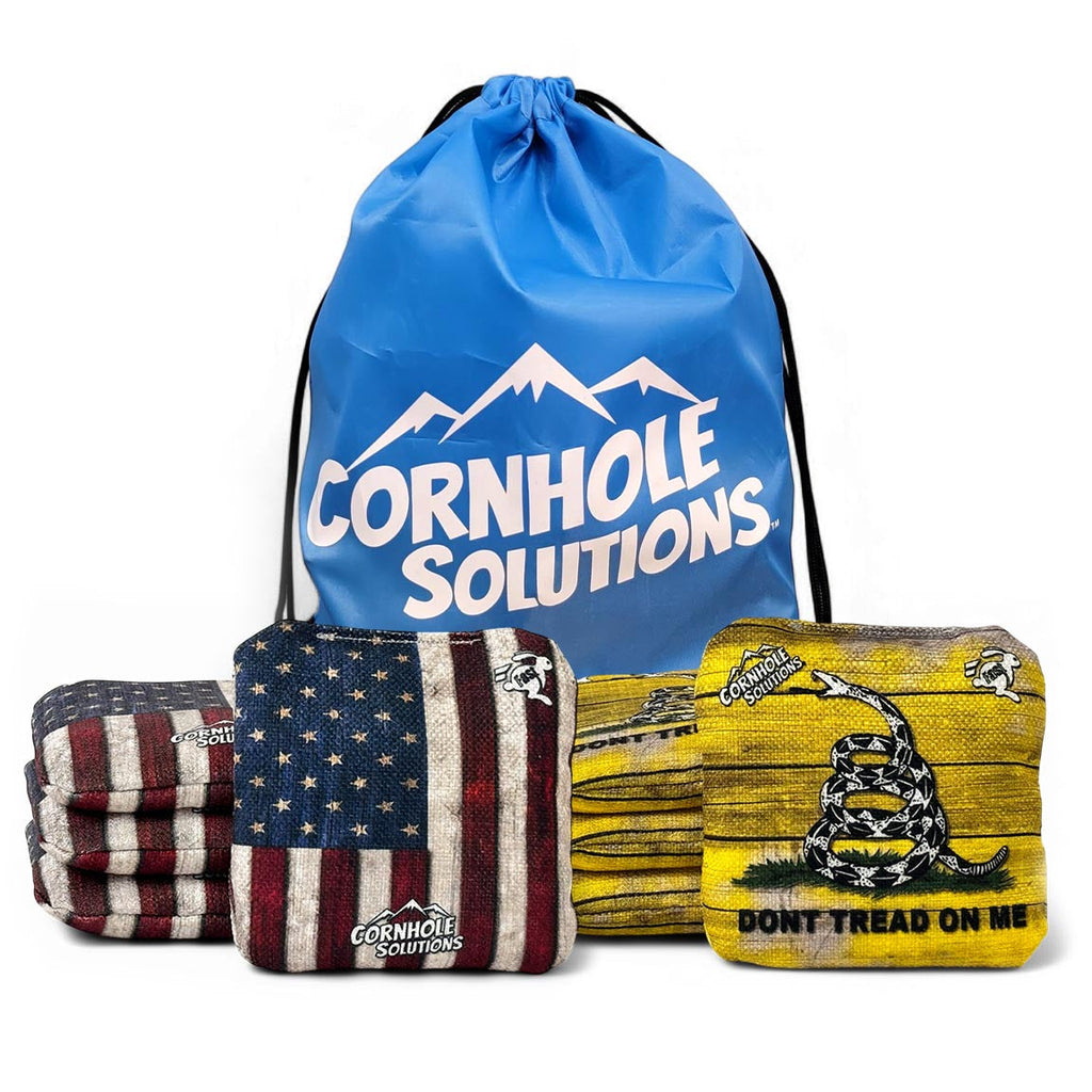 DTOM  Flag Bags Rec Cornhole Bags – Set of 8 (DTOM & Flag)