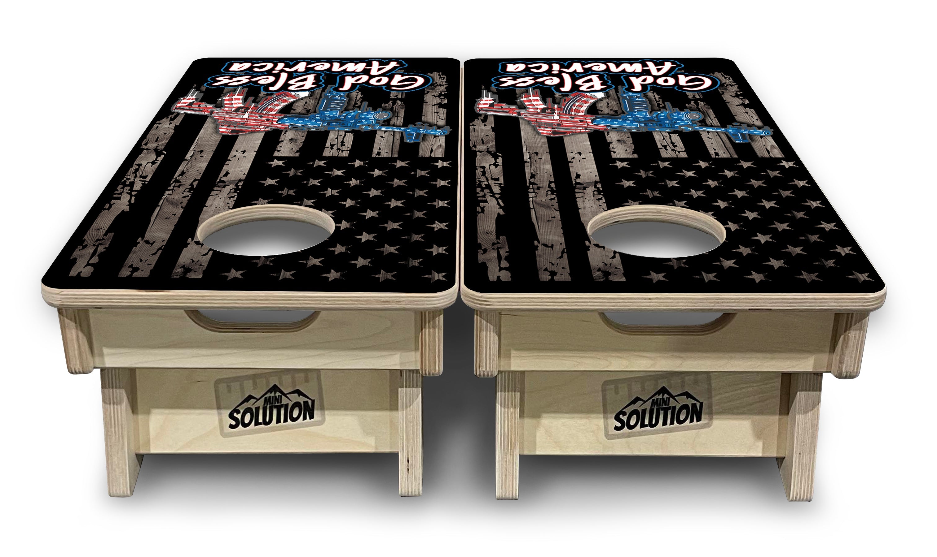 God Bless America - Mini or Vacation Size Cornhole Boards