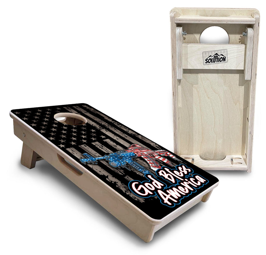God Bless America - Mini or Vacation Size Cornhole Boards