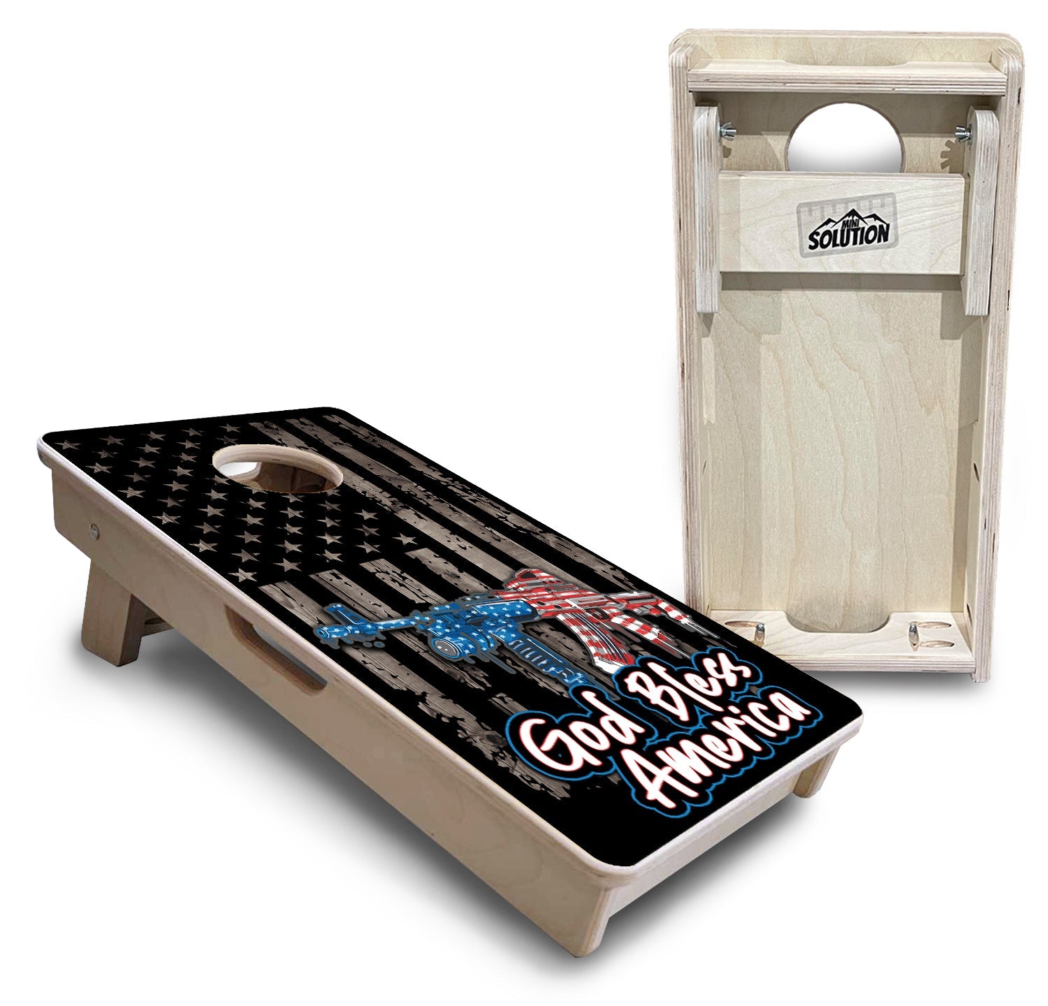 God Bless America - Mini or Vacation Size Cornhole Boards