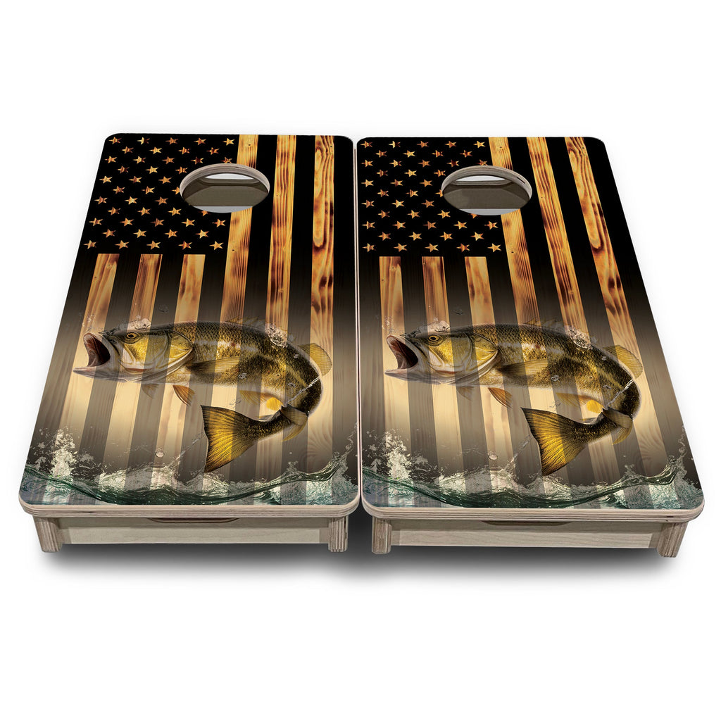 Hidden Deer & Fish - Mini or Vacation Size Cornhole Boards