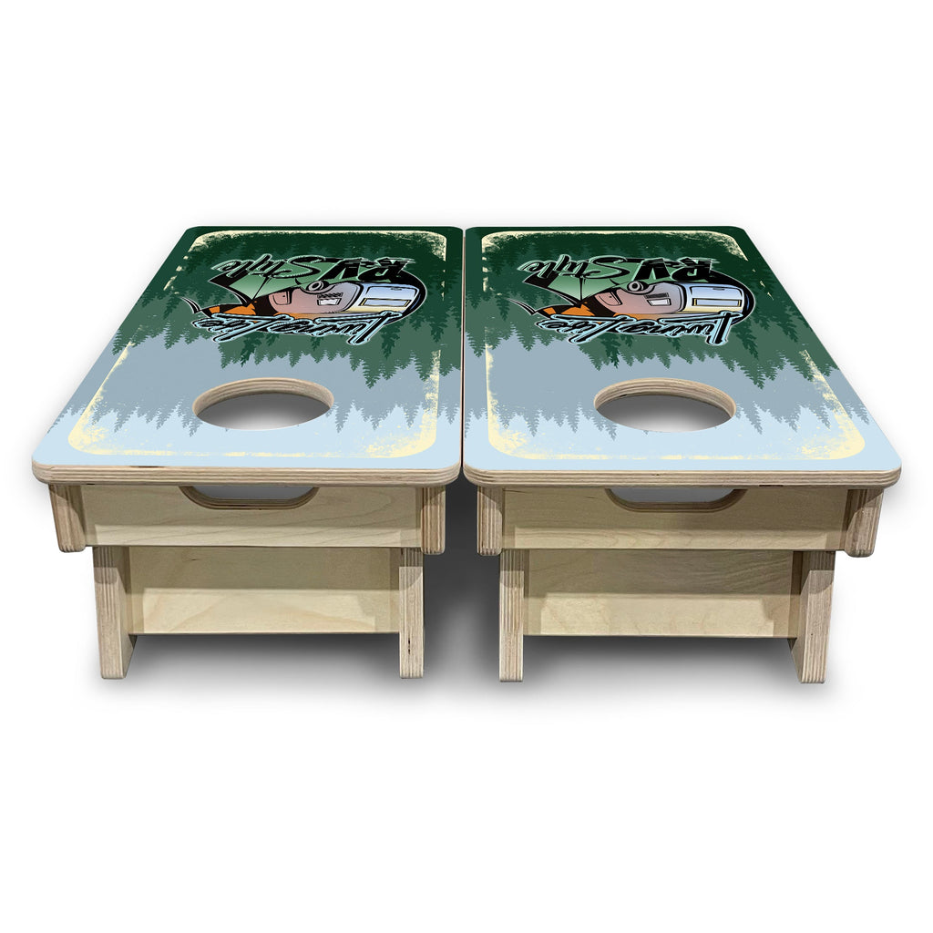 Living Life RV Style - Mini or Vacation Size Cornhole Boards