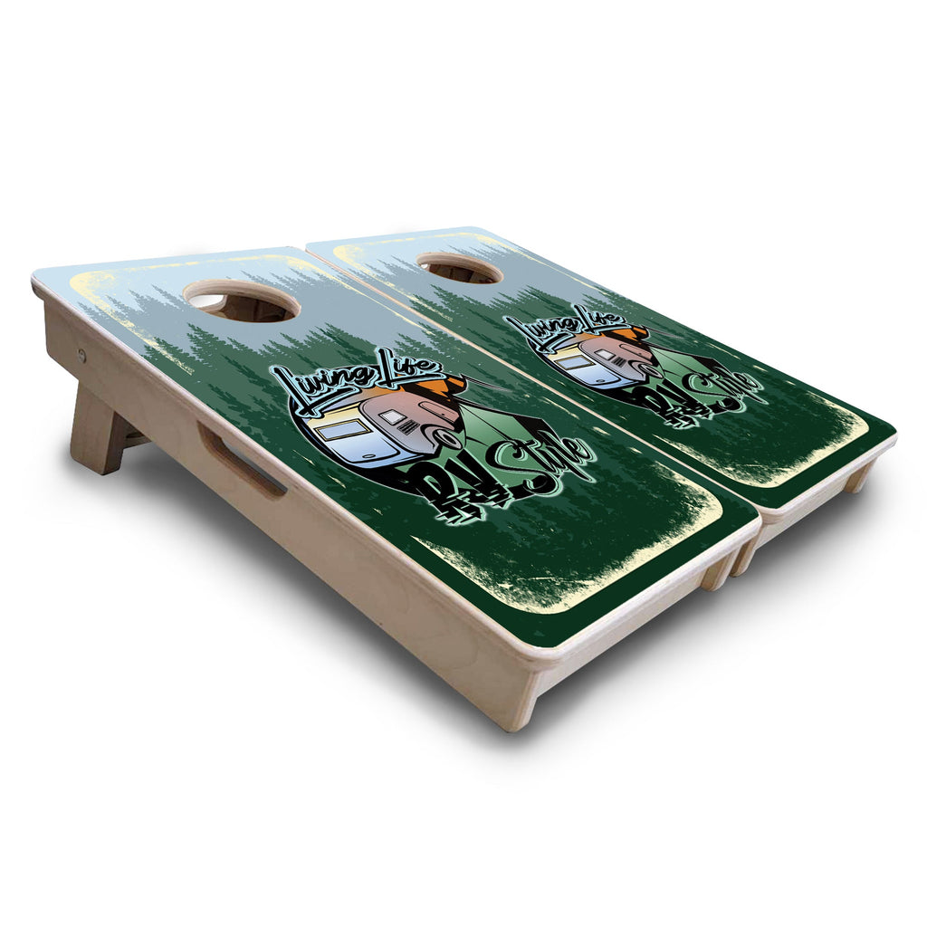 Living Life RV Style - Mini or Vacation Size Cornhole Boards