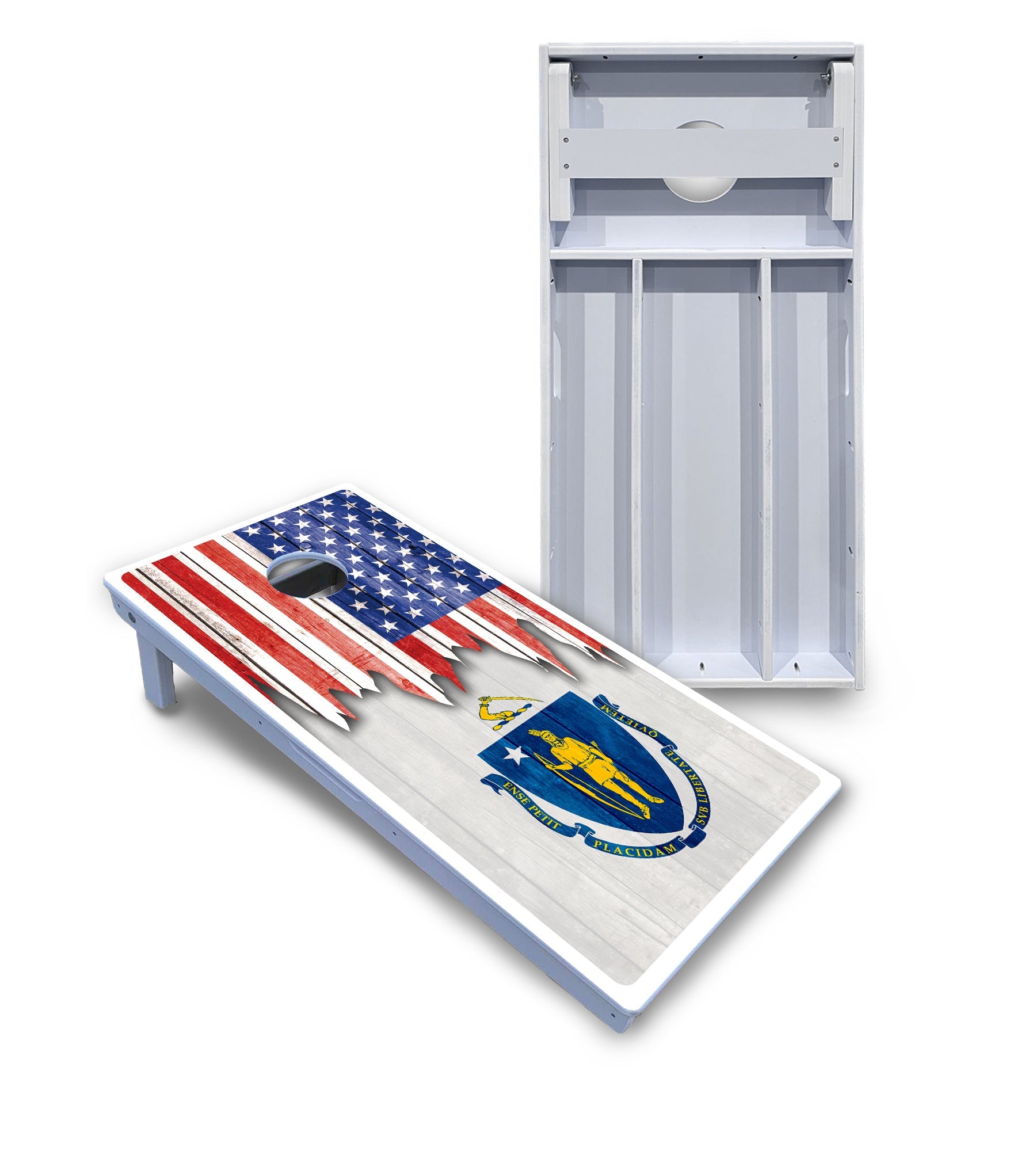 State Flag Designs Massachusetts to New Jersey Cornhole Boards - All Weather Series