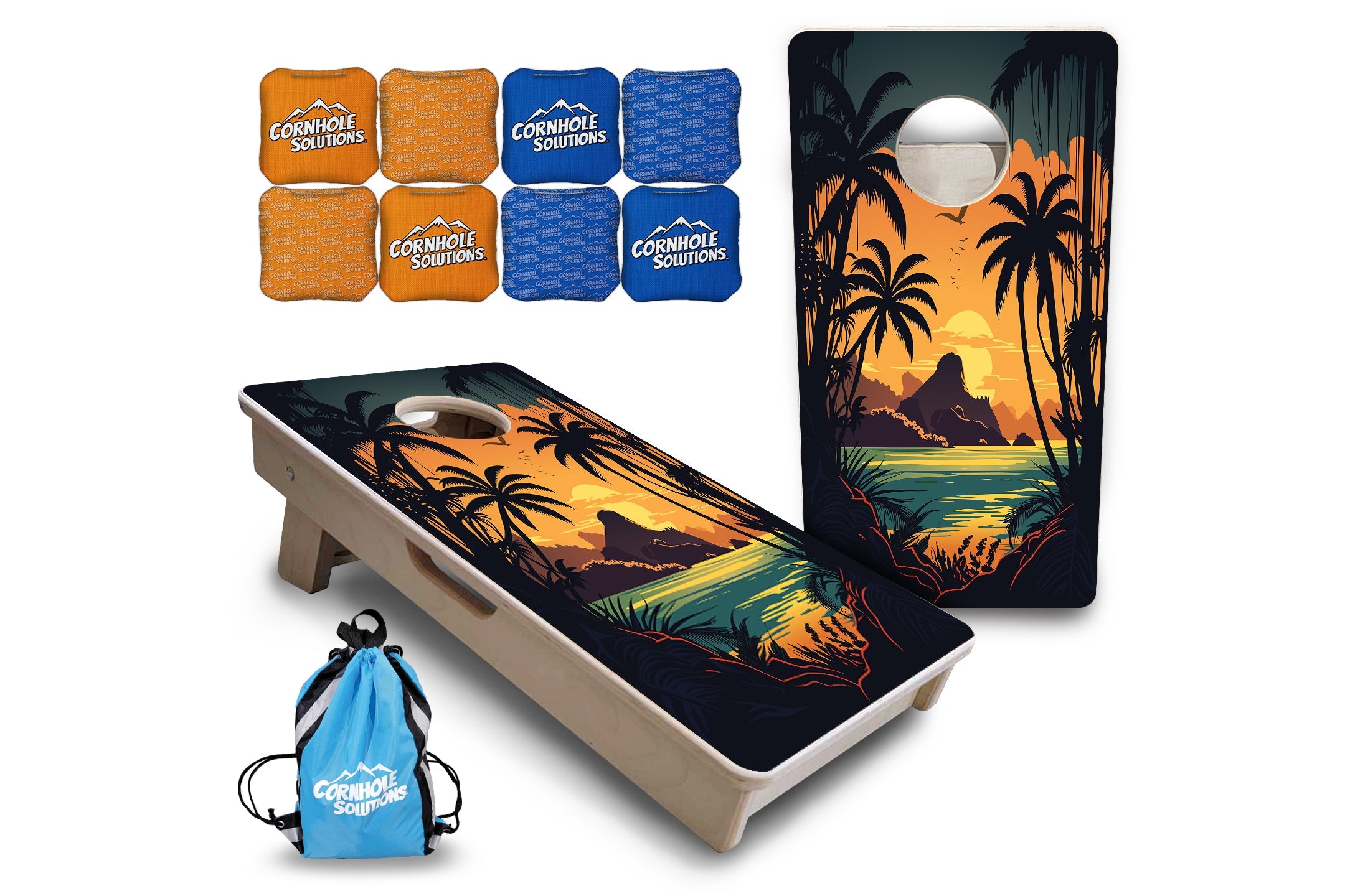 Beach Sunset - Mini or Vacation Size Cornhole Boards