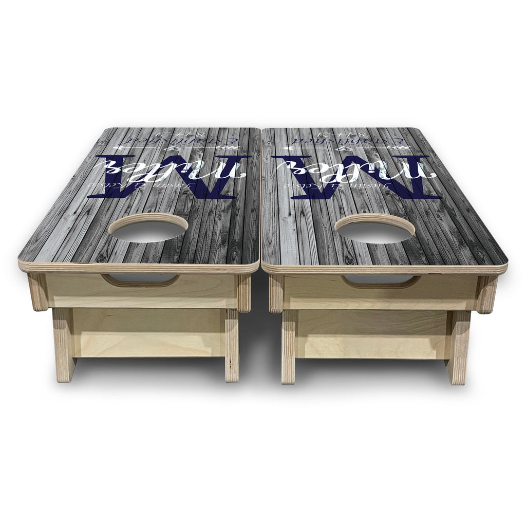 Grey Slat Wood - Mini or Vacation Size Cornhole Boards