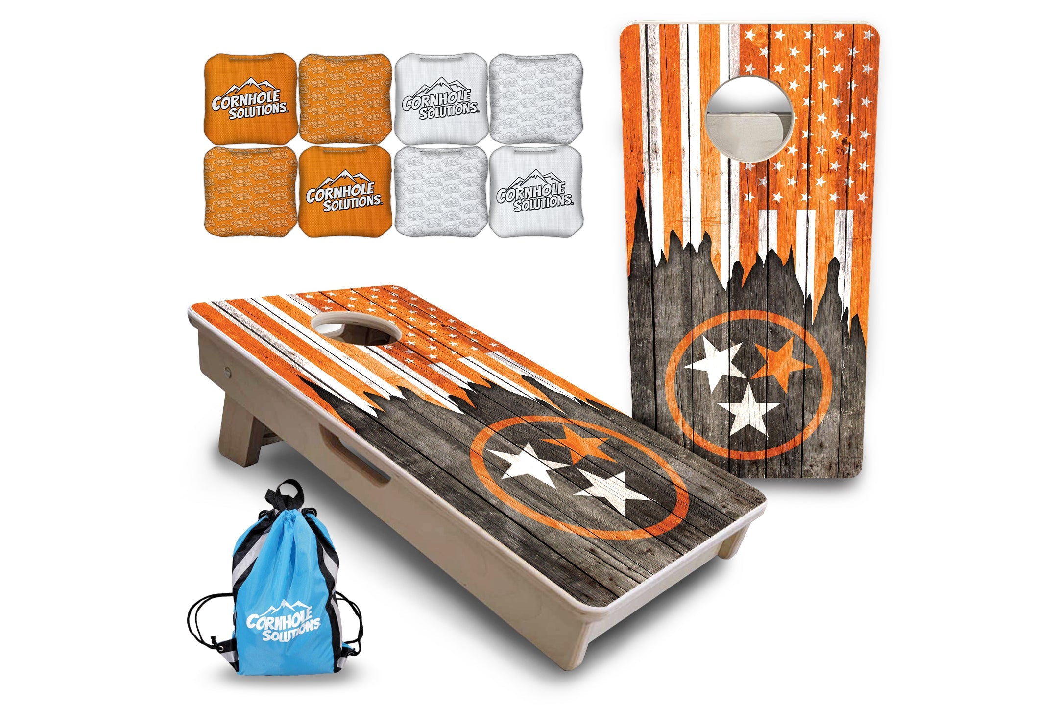 TN/USA Orange Flag - Mini or Vacation Size Cornhole Boards