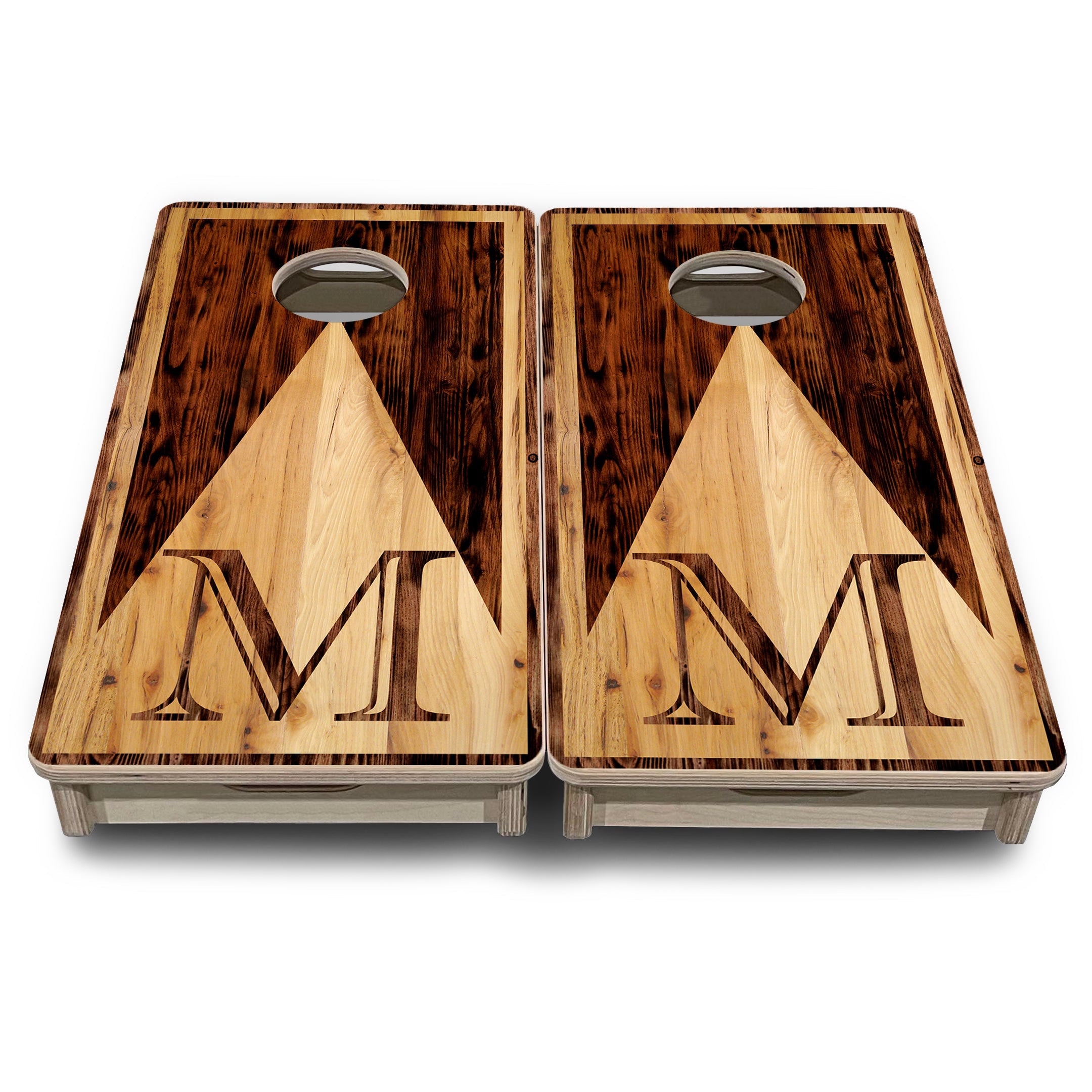 Wooden Triangle Letter - Mini or Vacation Size Cornhole Boards
