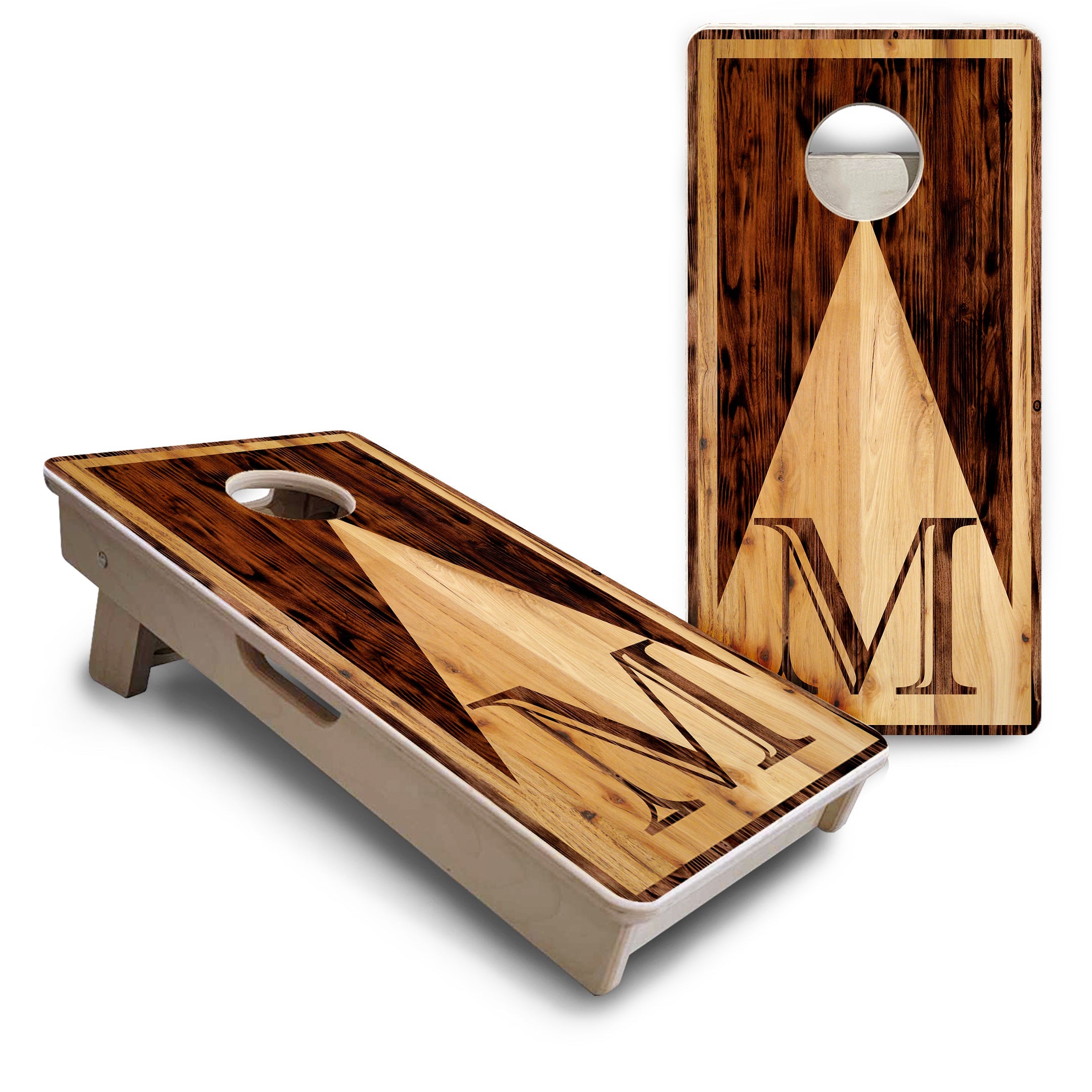 Wooden Triangle Letter - Mini or Vacation Size Cornhole Boards