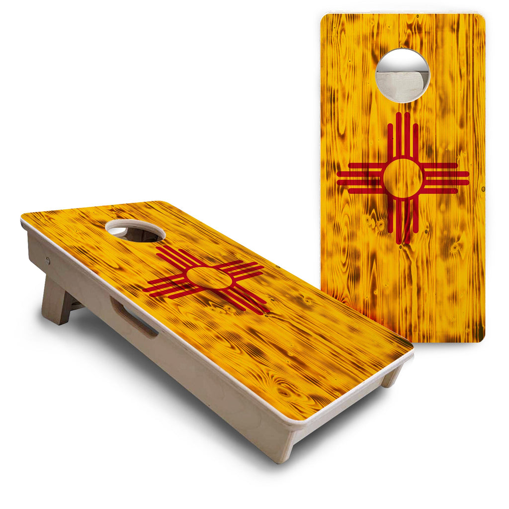 New Mexico Flag - Mini or Vacation Size Cornhole Boards