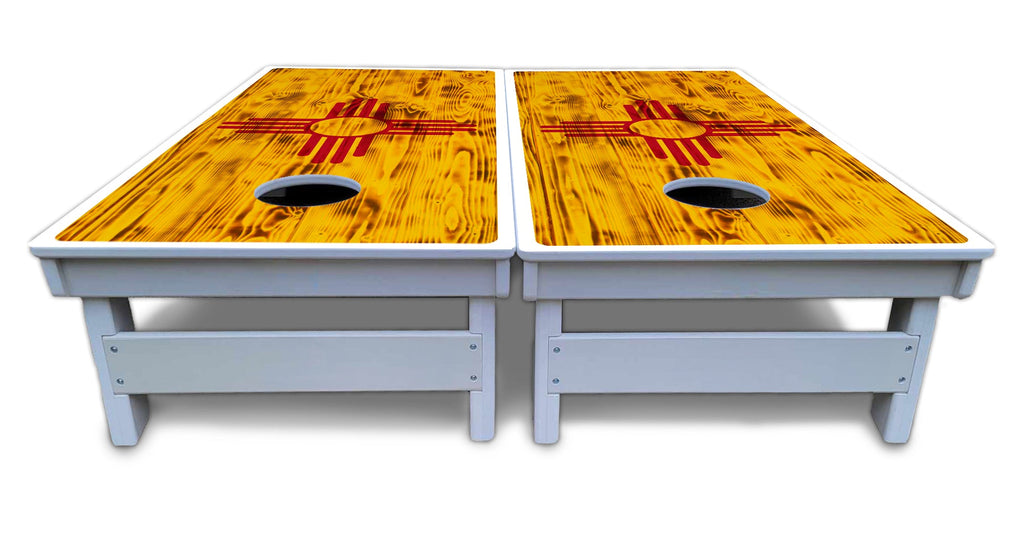 New Mexico Flag Cornhole Boards - All Weather Series