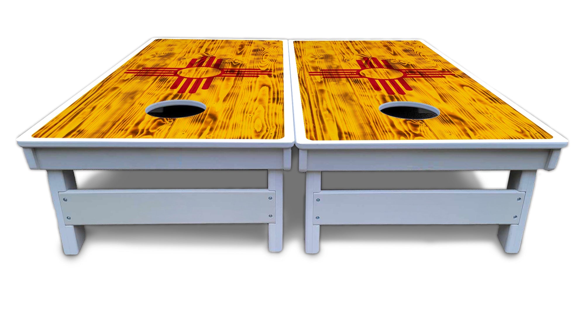 New Mexico Flag Cornhole Boards - All Weather Series