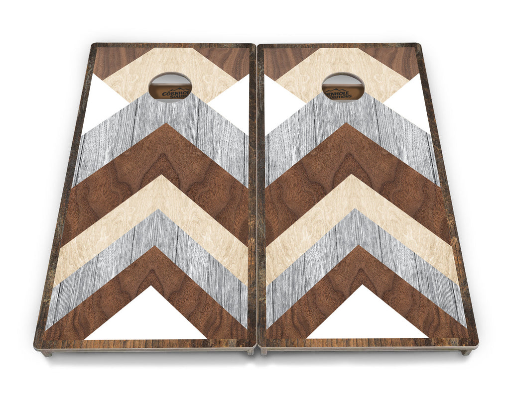 Pallet Wood Pattern Cornhole Boards - Professional Tournament Series