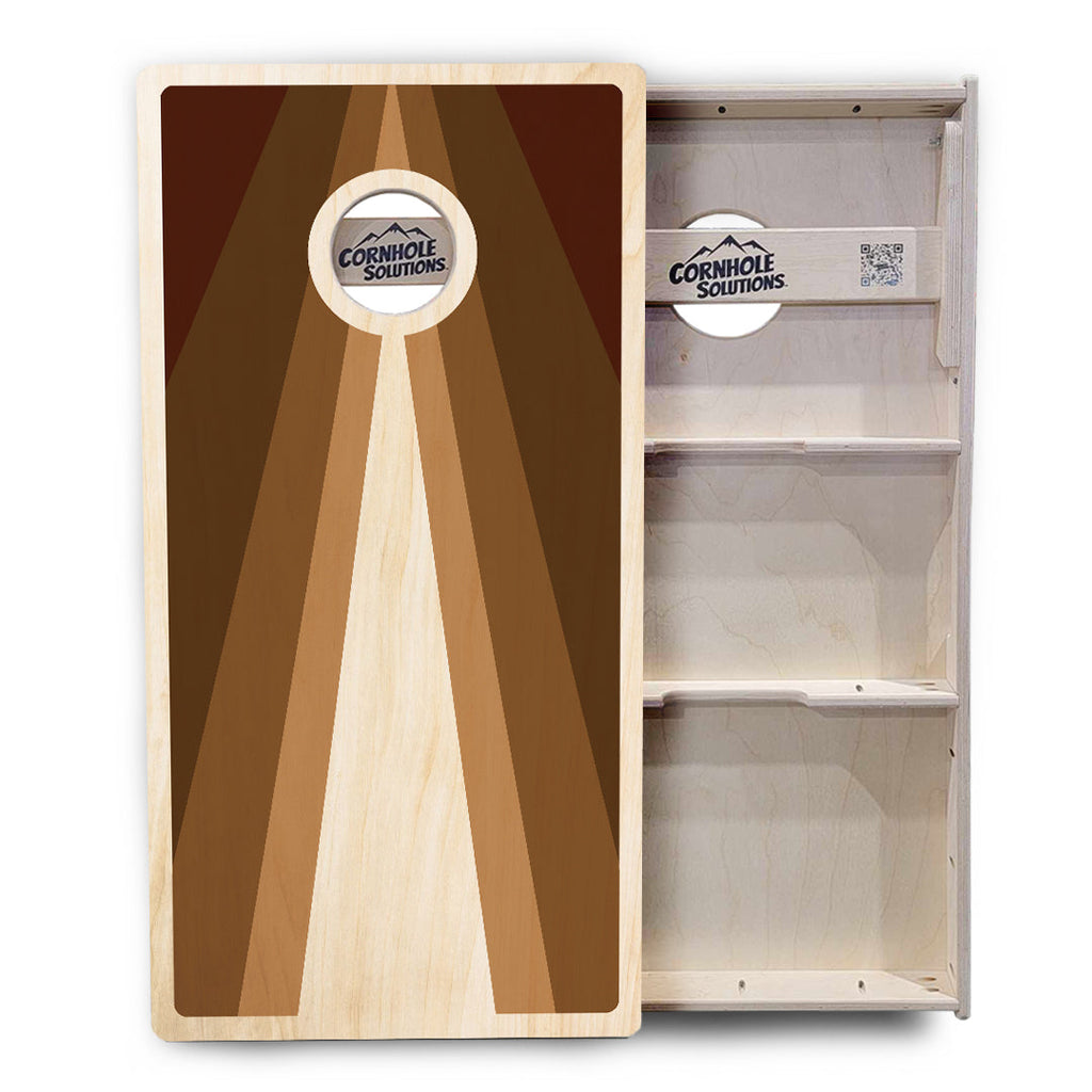 Retro Wood Triangle Cornhole Boards - Professional Tournament Series