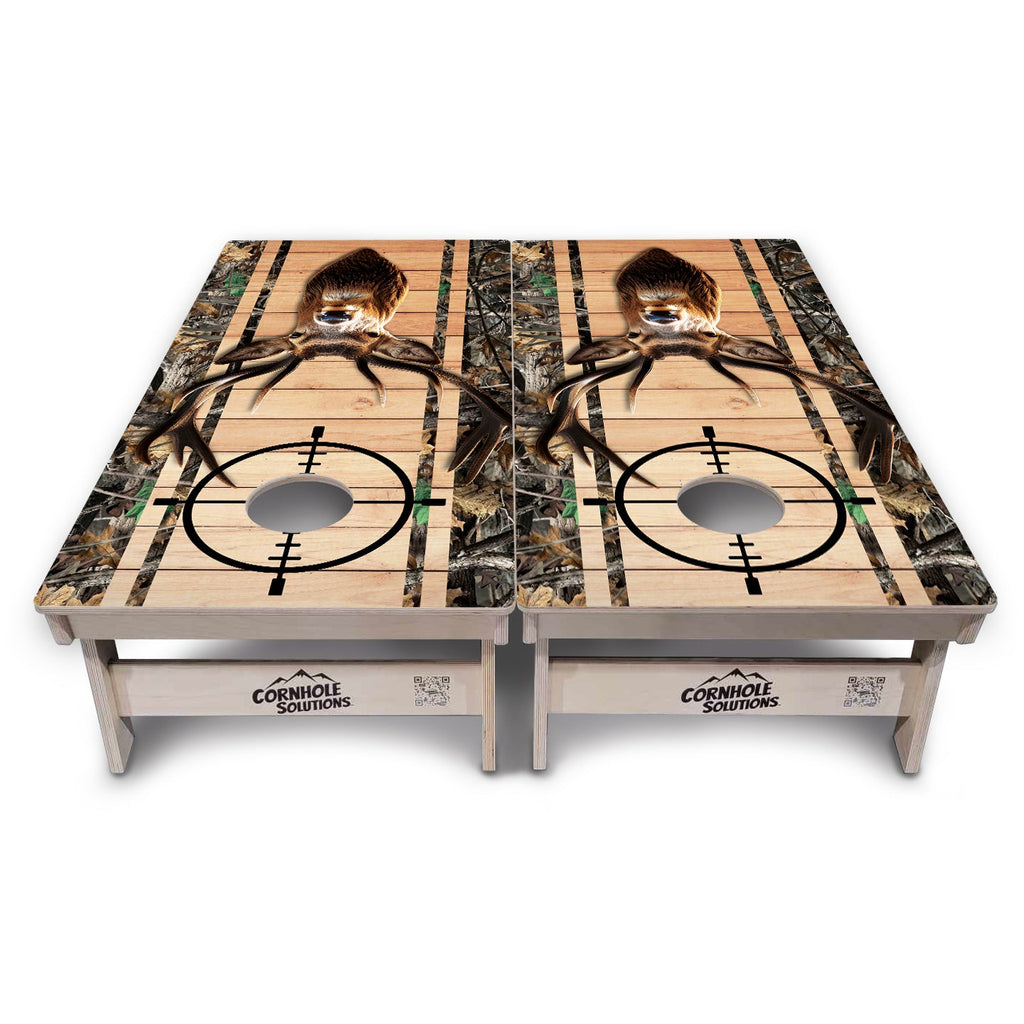 Scope Deer & Fish Plank Cornhole Boards - Professional Tournament Series