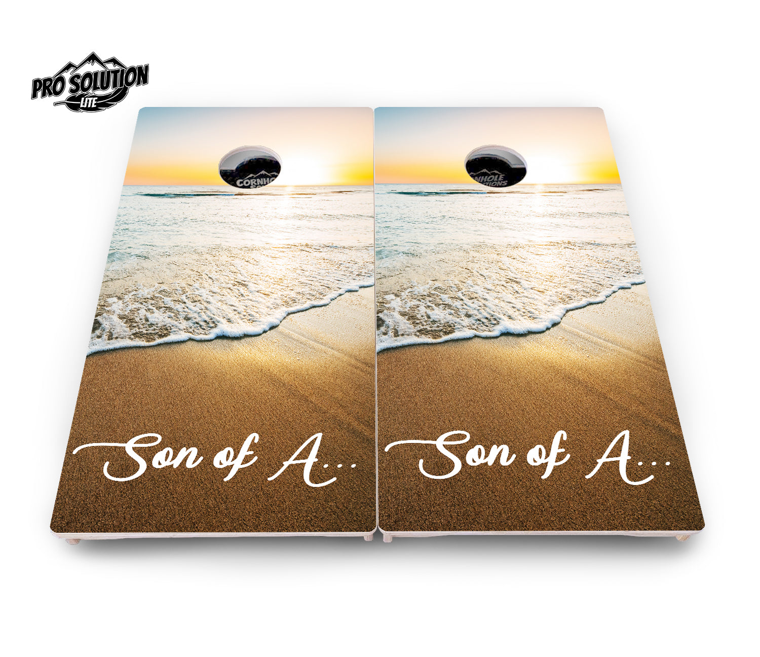Beach Sunset Cornhole Boards - Pro Solution Lite Series