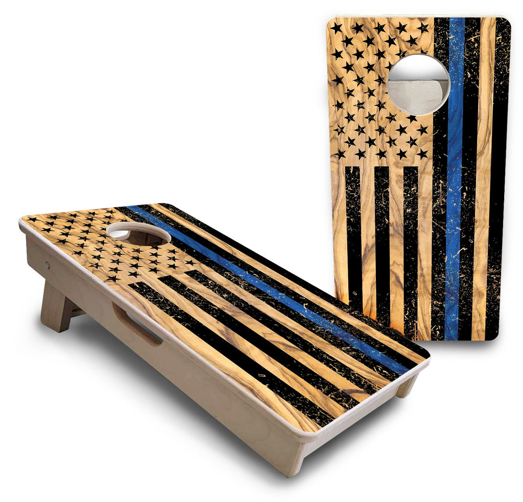 Light Wood Flag Designs - Mini or Vacation Size Cornhole Boards