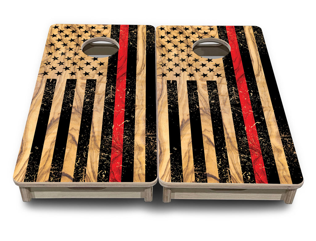 Light Wood Flag Designs - Mini or Vacation Size Cornhole Boards