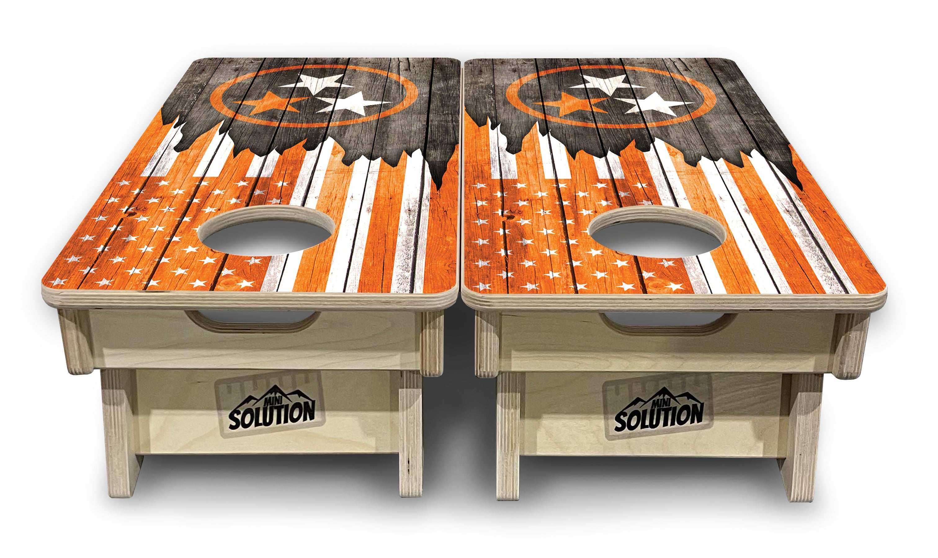 TN/USA Orange Flag - Mini or Vacation Size Cornhole Boards