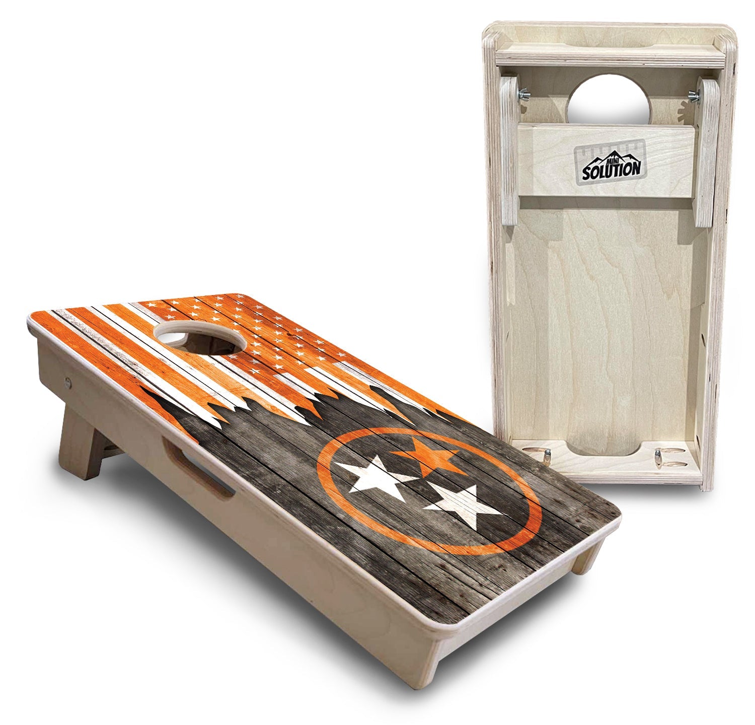TN/USA Orange Flag - Mini or Vacation Size Cornhole Boards