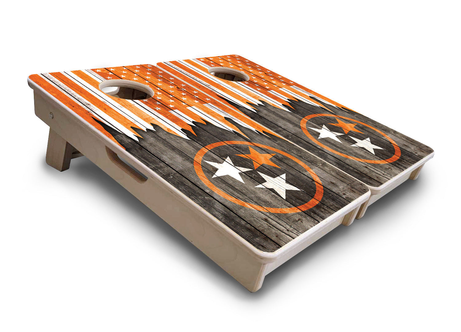 TN/USA Orange Flag - Mini or Vacation Size Cornhole Boards