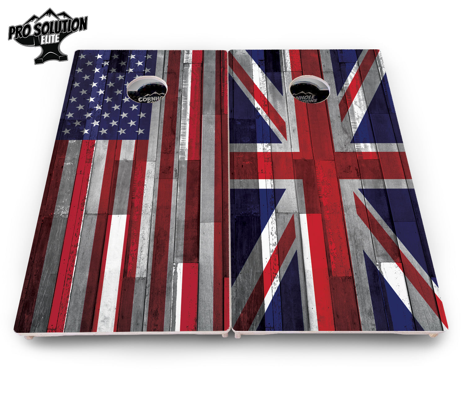 USA / Canada / Union Jack Plank Flag Cornhole Boards - Pro Solution Elite Series