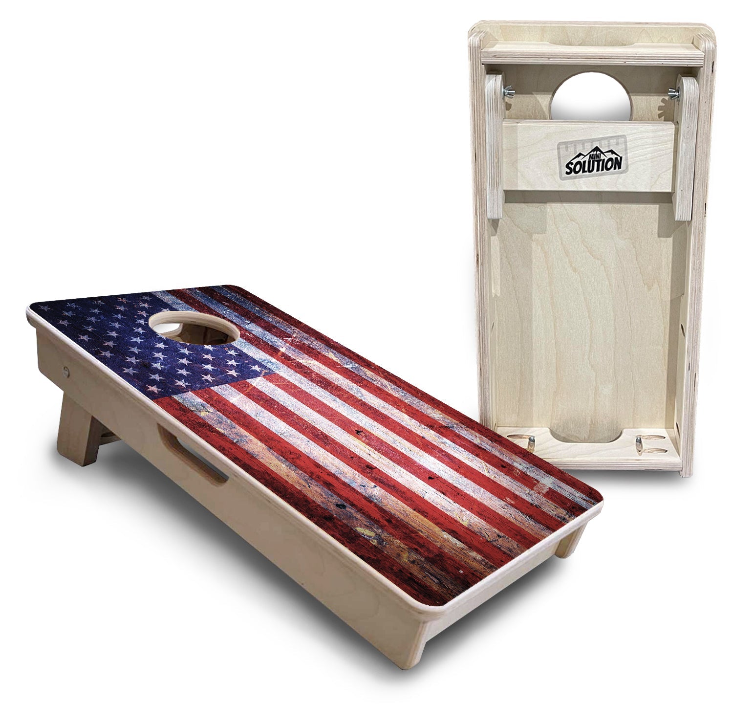Weathered Flag - Mini or Vacation Size Cornhole Boards