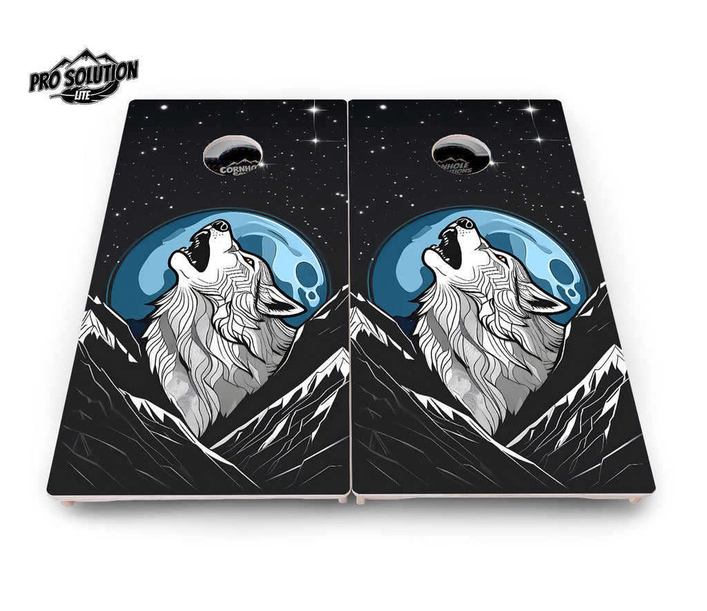 Wolf Howling Cornhole Boards - Pro Solution Lite Series
