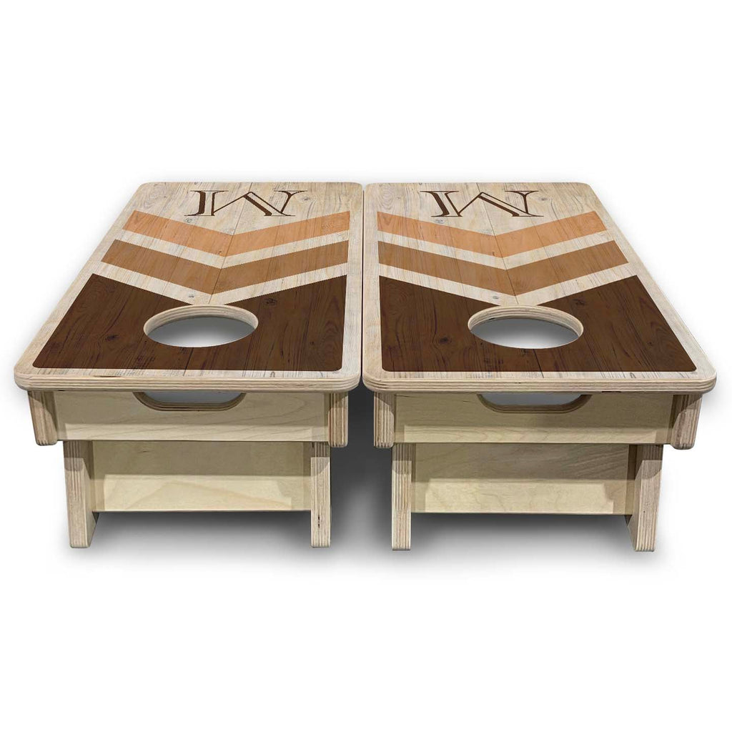 Wedding Arrows - Natural - Mini or Vacation Size Cornhole Boards