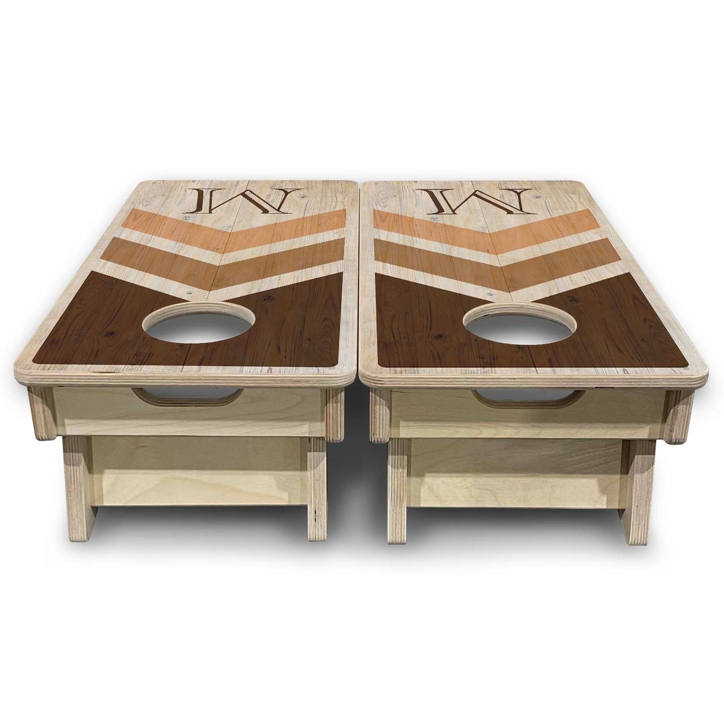 Wedding Arrows - Natural - Mini or Vacation Size Cornhole Boards